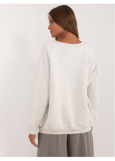 Svetlosivá dámska oversize mikina