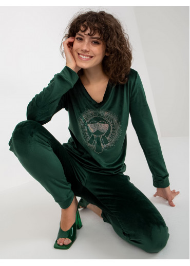 Tmavozelená tepláková súprava