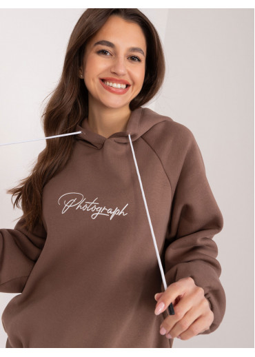 Hnedá mikina s kapucňou