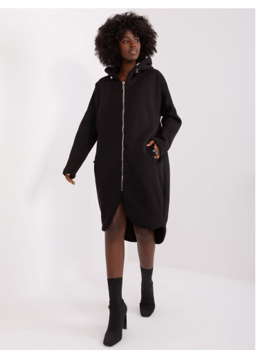 Čierna predĺžená mikina