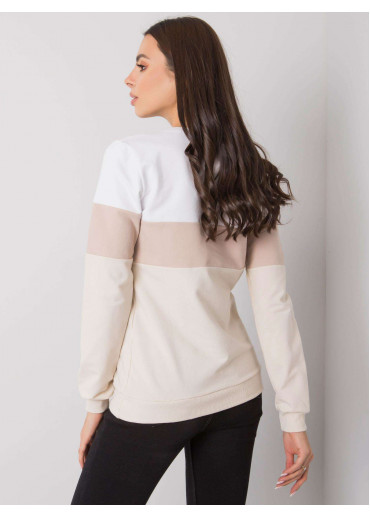 Béžovo hnedá basic mikina