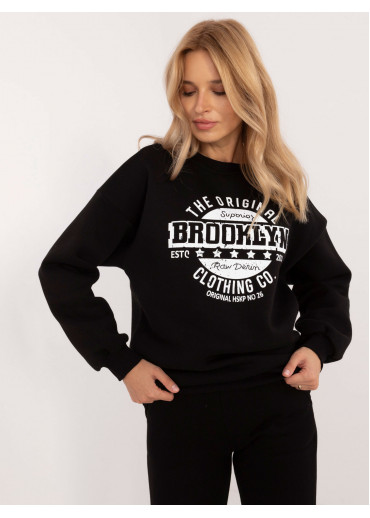 Čierna dámska mikina