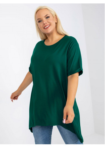 Tmavozelená tričková tunika