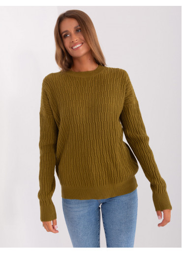 Olivovo zelený pulóver