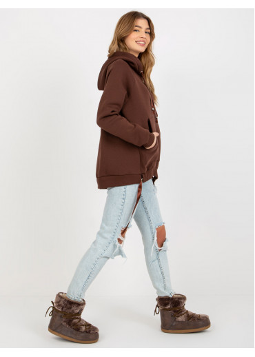 Hnedá mikina s kapucňou
