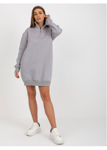 Sivá predĺžená mikina