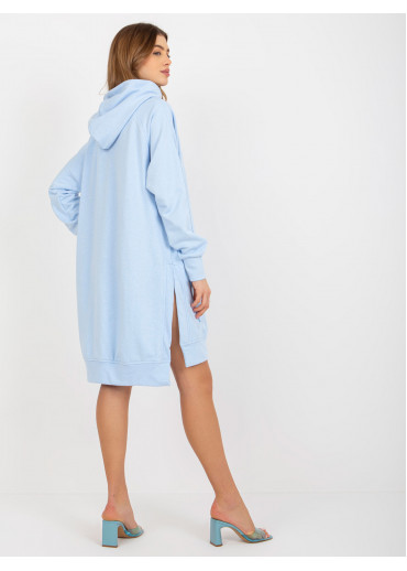 Svetlomodrá dlhá mikina