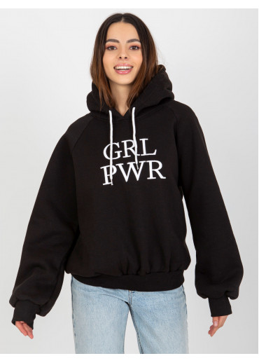 Čierna basic mikina