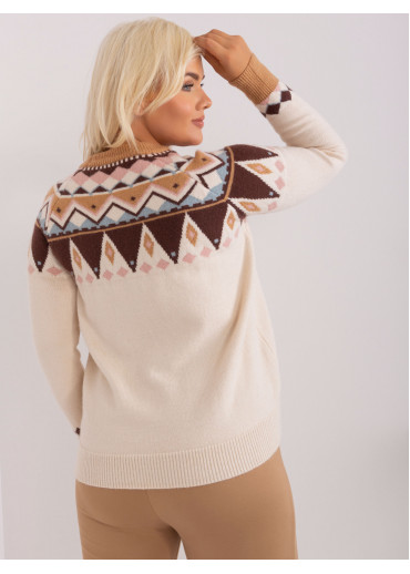 Béžovo hnedý pulóver