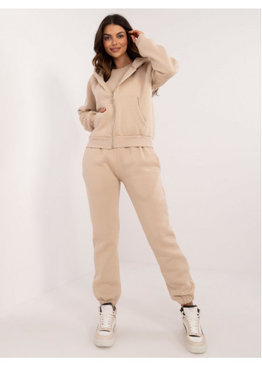 Béžovo hnedá tepláková súprava 3-kombinácia