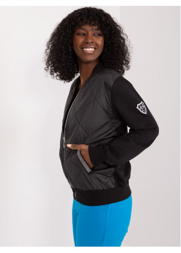 Čierna mikina na zips