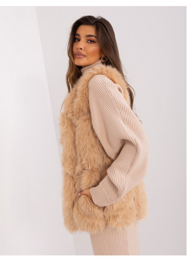 Kapučínovo hnedá vesta