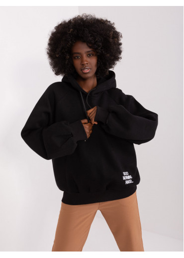 Čierna mikina s kapucňou