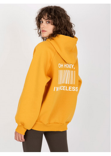 Karamelovo hnedá mikina s kapucňou