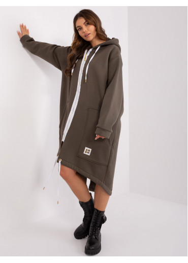 Khaki zelená dlhá mikina