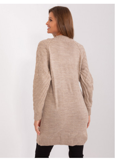 Kapučínovo hnedý predĺžený pulóver