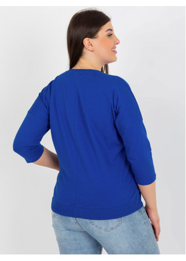 Modré tričko s potlačou