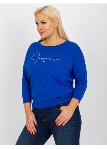 Modré tričko s nápisom