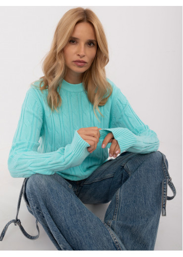 Svetlozelený dámsky predĺžený sveter