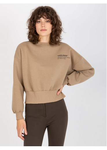 Béžovo hnedá mikina