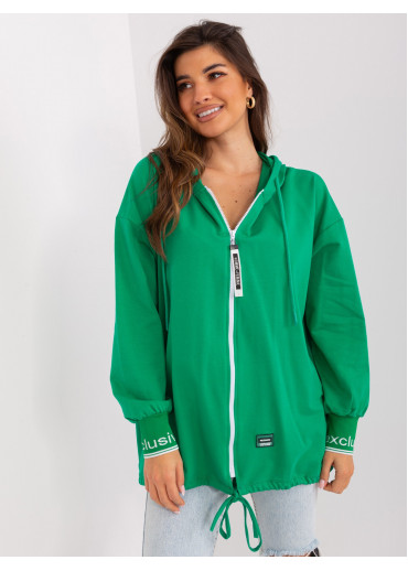 Zelená mikina s kapucňou