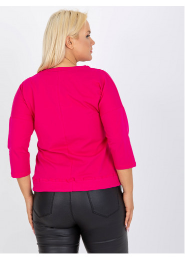 Fuchsiovo ružové tričko s potlačou