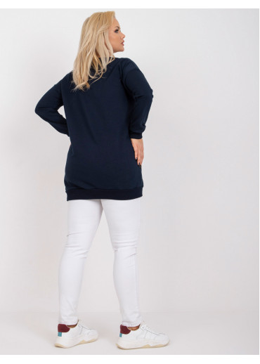 Modrá predĺžená mikina