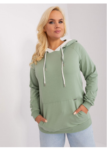 Svetlozelená mikina s kapucňou