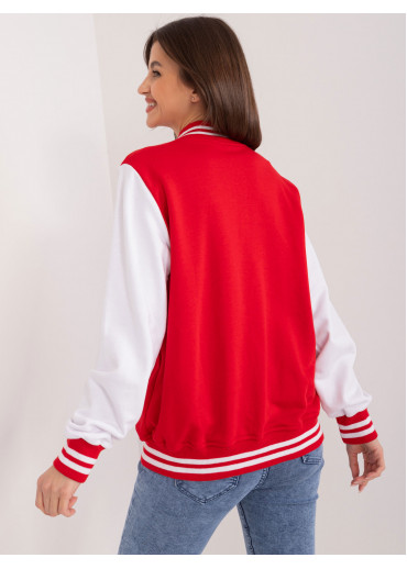 Červená baseballová mikina