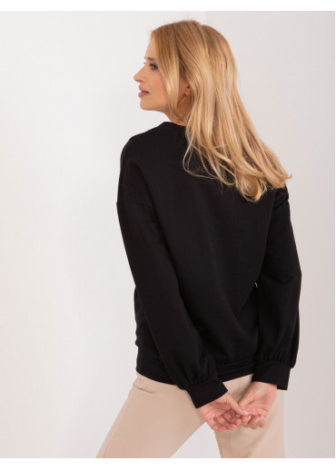 Čierna kvetovaná mikina