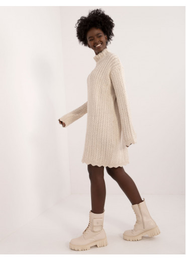 Béžovo hnedé dámske oversize šaty