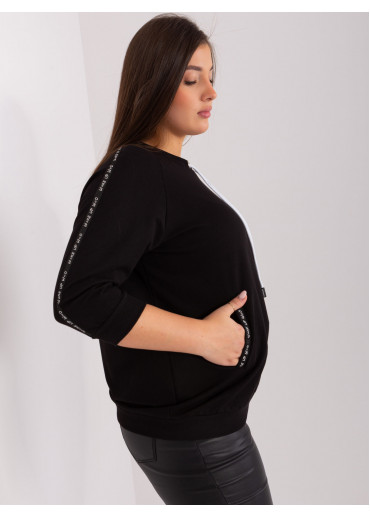 Čierne tričko s 3/4 rukávom