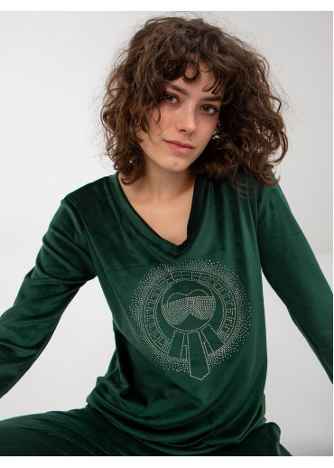 Tmavozelená tepláková súprava