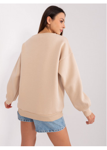 Béžovo hnedá basic mikina