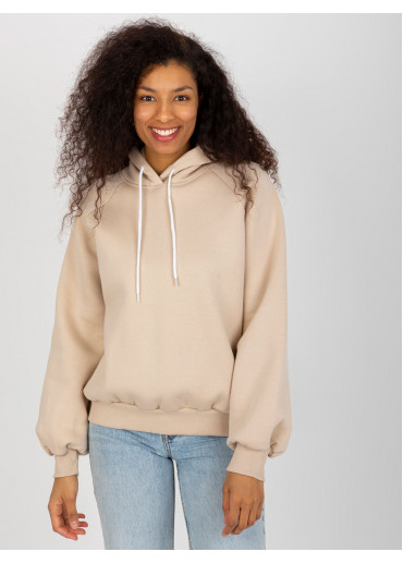 Béžovo hnedá mikina s kapucňou