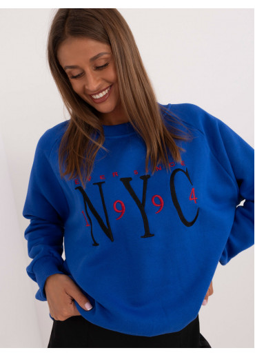 Kobaltovo modrá dámska oversize mikina