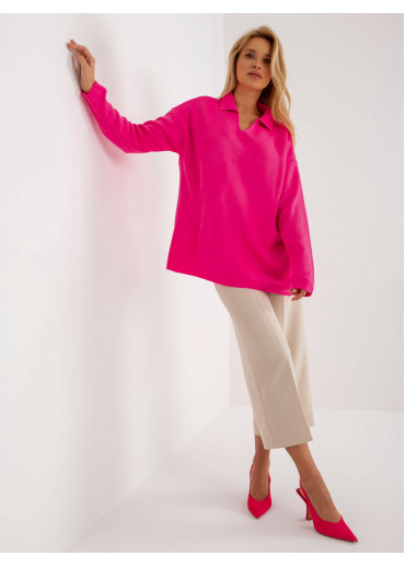 Neónovo ružový pulóver