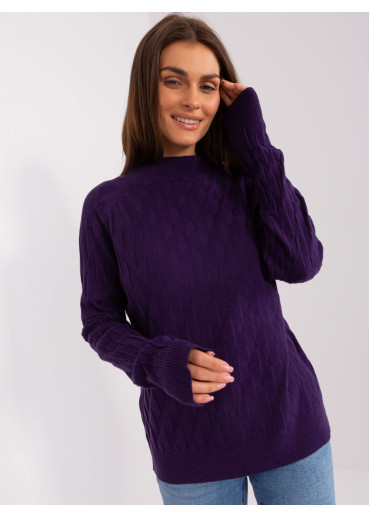 Fialový pulóver