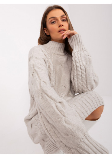 Kapučínovo hnedý predĺžený sveter