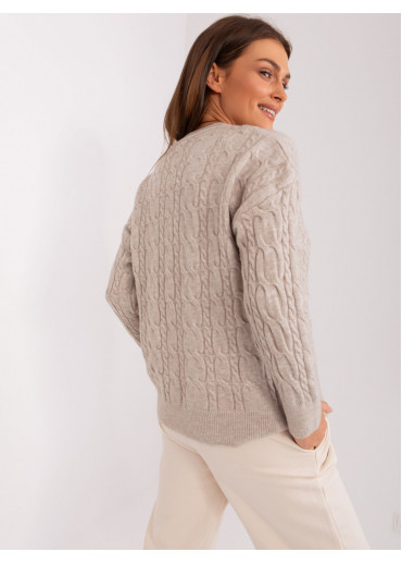 Béžovo hnedý pulóver