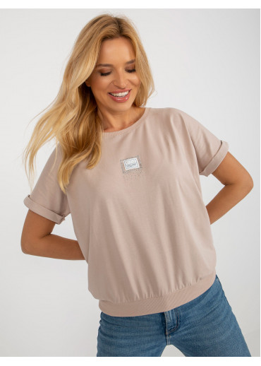 Béžovo hnedé tričko