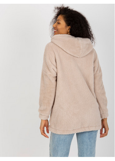 Béžovo hnedá mikina s kapucňou