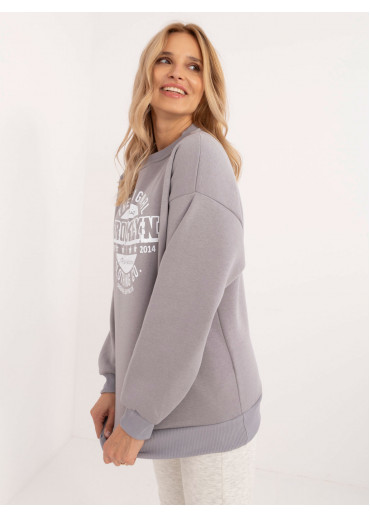 Sivá dámska mikina