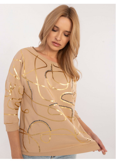 Hnedá moderná mikina