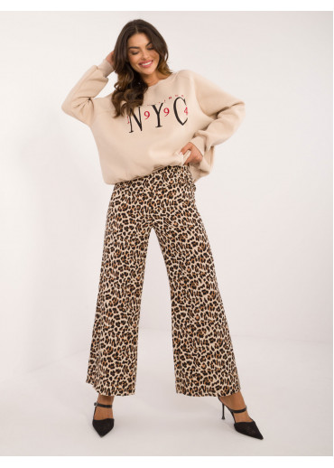 Hnedá dámska oversize mikina