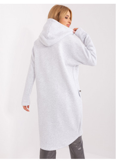 Púdrovo ružová predĺžená mikina