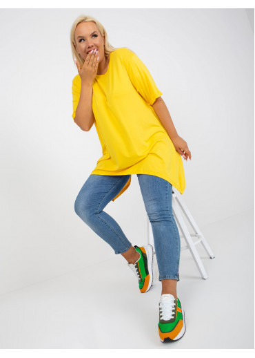 Žltá tričková tunika