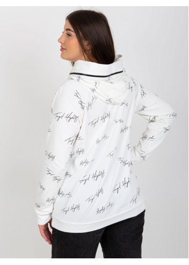 Smotanovo biela mikina s kapucňou