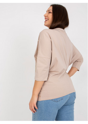 Béžovo hnedé tričko s potlačou