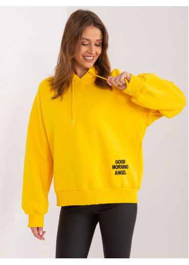 Žltá mikina s kapucňou